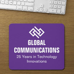 Custom Purple Cyber Technology Computer Company Mouse Mat