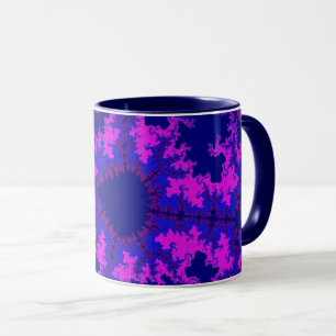 Custom Purple Fractal Splash Coffee Mug