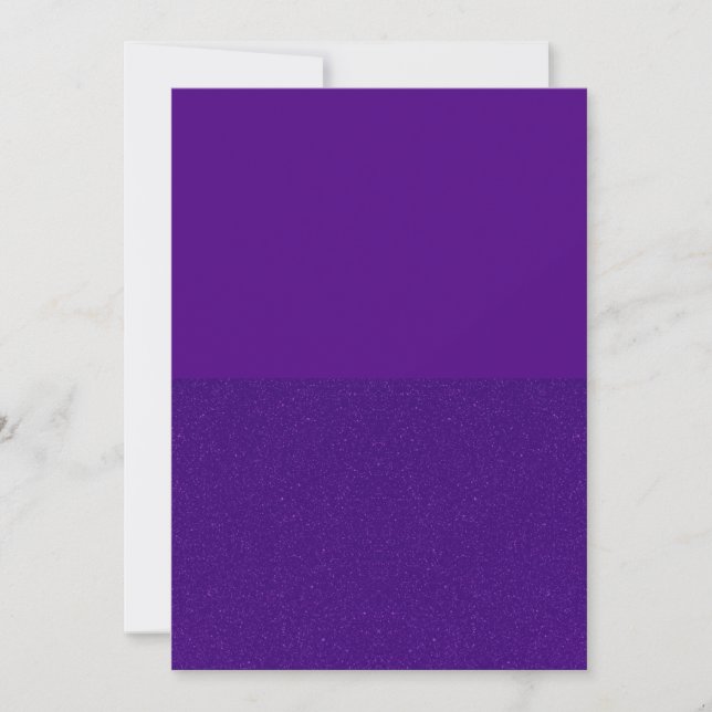 Custom Purple Glitter‑Bottom Flat Holiday Card (Front)