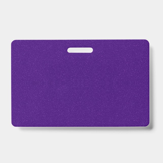 Custom Purple Glitter Effect Badge ID Badge (Front)