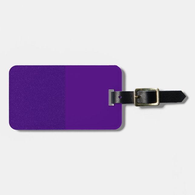 Custom Purple Glitter Side Luggage Tag (Front Horizontal)