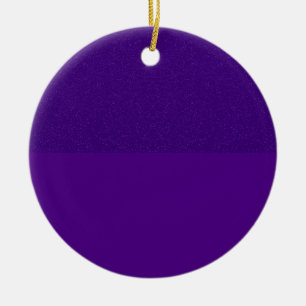 Custom Purple Glitter‑Top Ornament