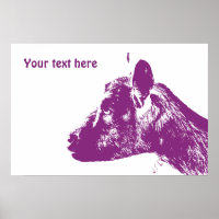 Custom Purple Goat Lover Pop Art Design