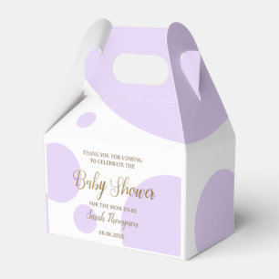Custom Purple lavender white baby girl shower  Favour Box