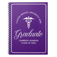Custom Purple Medical School Graduation Keepsake