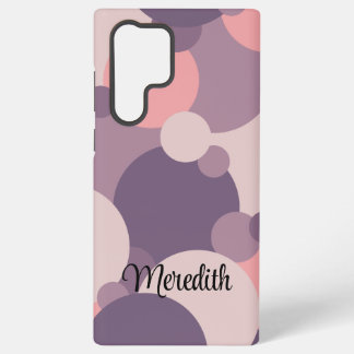 Custom purple-pink molecule Samsung Phone Case