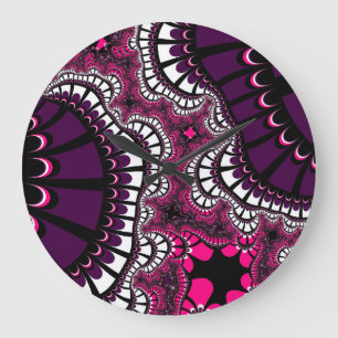 Custom Purple Pink Remix Large Wall Clock
