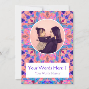 Custom Purple Pink Star Birthday Gift Photo Magnet