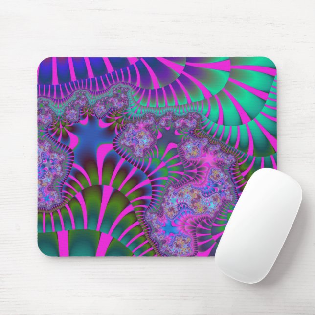 Custom Purple Rainbow Melt Mouse Pad (With Mouse)