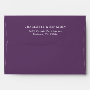 Custom Purple Return Address 5x7 Envelopes