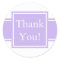 Custom Purple Thank You Sticker and Favour Label
