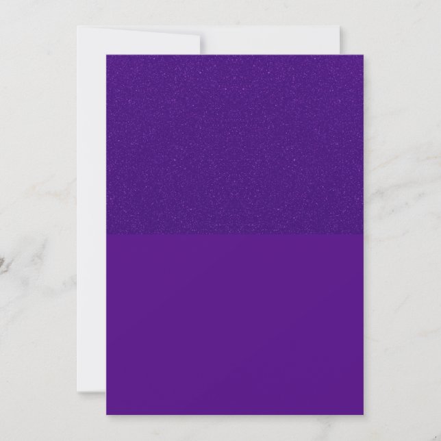 Custom Purple Two-Tone Flat Save The Date Card (Front)