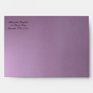 Custom Purple Wedding  Envelopes