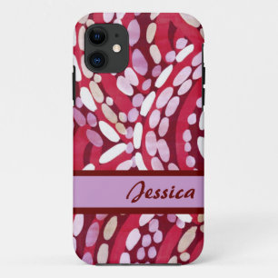 Custom purple white red half circle iphone 5 case