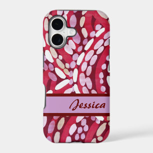 Custom purple white red half circle iphone 5 case