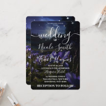 Custom Purple Wildflowers Field Wedding