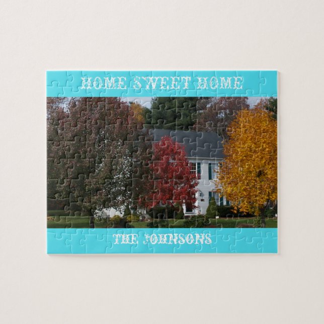 Custom Puzzle of Your House in Tin (Horizontal)