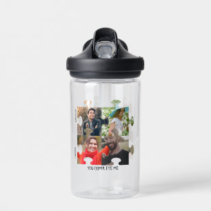 Custom puzzle piece photo You complete me couple Water Bottle