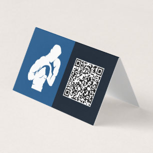Custom QR Boxing Gym Business Card