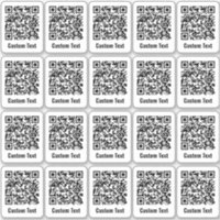 Custom QR Code 20 Sticker Set