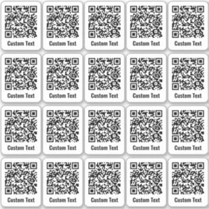 Custom QR Code 20 Sticker Set