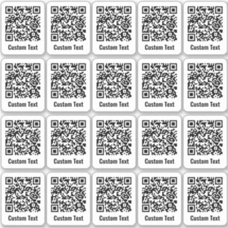Custom QR Code 20 Sticker Set