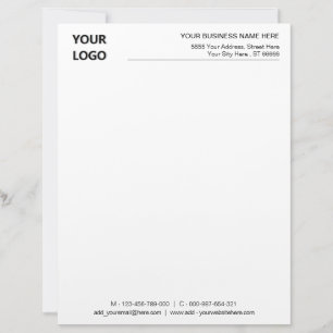 Custom QR Code and Logo Letterhead Template