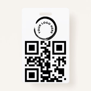 Custom QR code and / or Logo Badge ID Badge