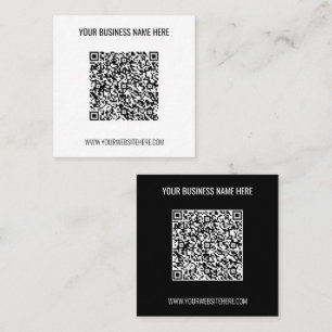 Custom QR Code and Text Business Card Your Colours