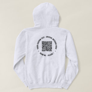 Custom QR Code and Text Business Hoodie Template