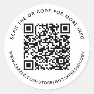 Custom QR Code and Text Gift Label Sticker