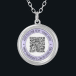 Custom QR Code and Text Necklace Gift Your Colours<br><div class="desc">Custom Colours and Fonts - Personalised Necklaces with Your QR Code Scan Info and Custom Text Professional Design Business Promotional Company or Modern Personal Funny Necklace Gift - Add Your QR Code - Image or Logo - Photo / Name - Company / Website or E-mail or Phone - Contact Information...</div>