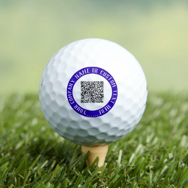 Custom QR Code and Text Stamps Golf Balls Template (Insitu Tee)