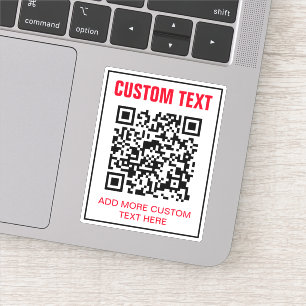 Custom QR code and text Sticker