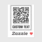 Custom QR code and text Sticker