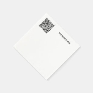 Custom QR Code and Text Your Business Napkins