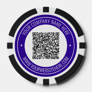 Custom QR Code and Text Your Business Poker Chips