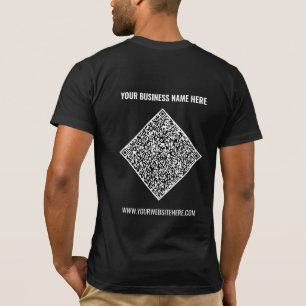 Custom QR Code and Text Your Business T-Shirt