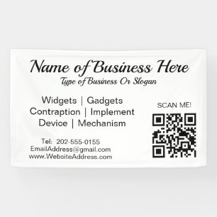Custom QR Code Business Banner