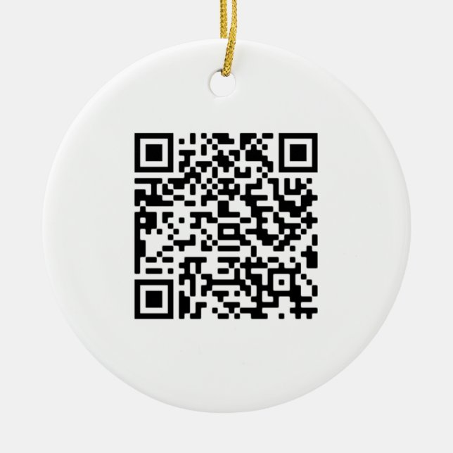 Custom QR Code business  Ceramic Tree Decoration (Front)