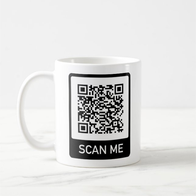 Custom QR Code business  Coffee Mug (Left)