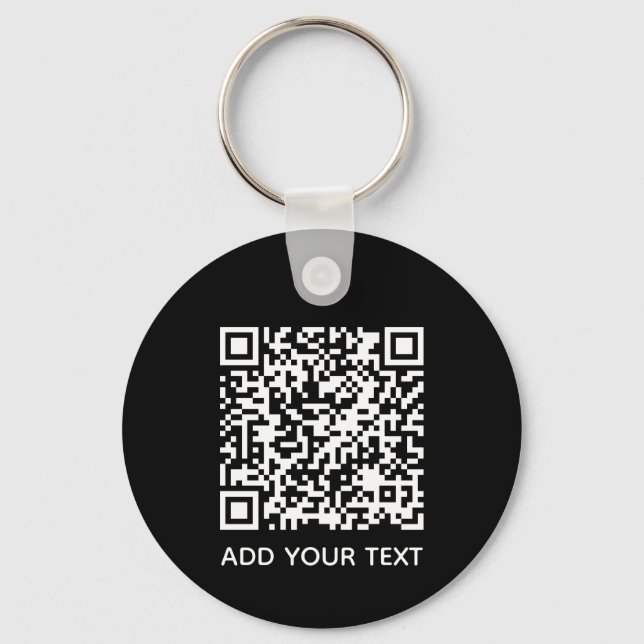 Custom QR Code Business  Key Ring (Front)