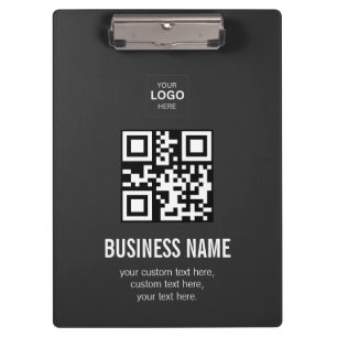 Custom QR Code Business Logo Name Template Clipboard