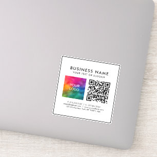 Custom QR Code Business Logo Text Template Small