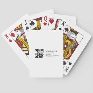 Custom QR Code Business Name Template Playing Cards