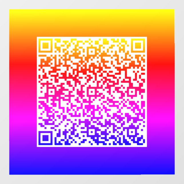 Custom QR Code Business Promotional Window Cling (Sheet)