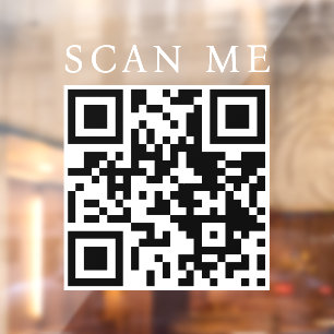Custom QR Code Business Shop Storefront Boutique Window Cling