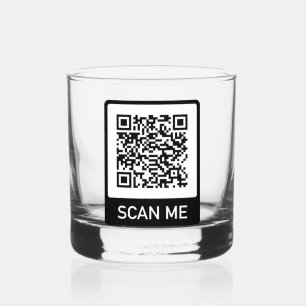 Custom QR-Code business  Whiskey Glass