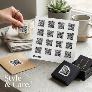 Custom QR Code Classic Round Sticker Sheet