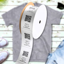 Custom QR Code Clothing Garment Product Labels